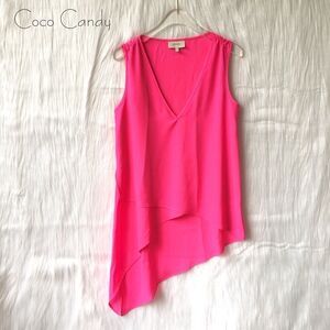 🔃Mullen Pink V Neck Sleeveless Blouse